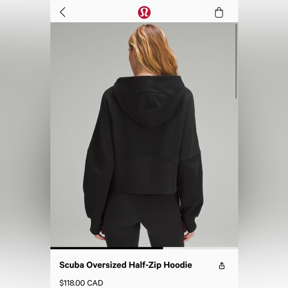 Scuba Oversized Half-zip Hoodie. - Picture 2 of 9